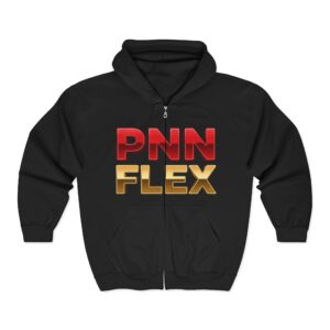PNN FLEX Zip Hoodie — Team Comedy USA Graphic Full-Zip Sweatshirt